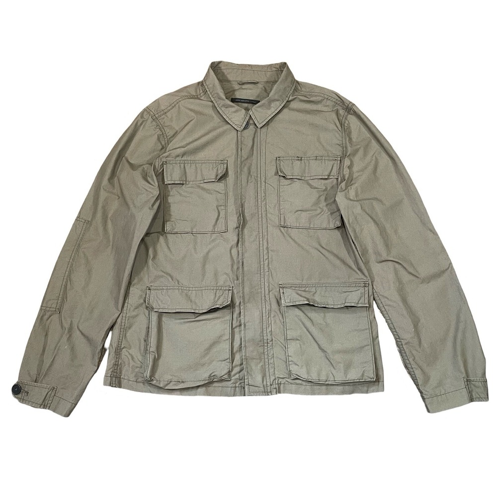 John Varvatos Jacket Mens XL Field Military Olive Green Surplus Utlity Tech